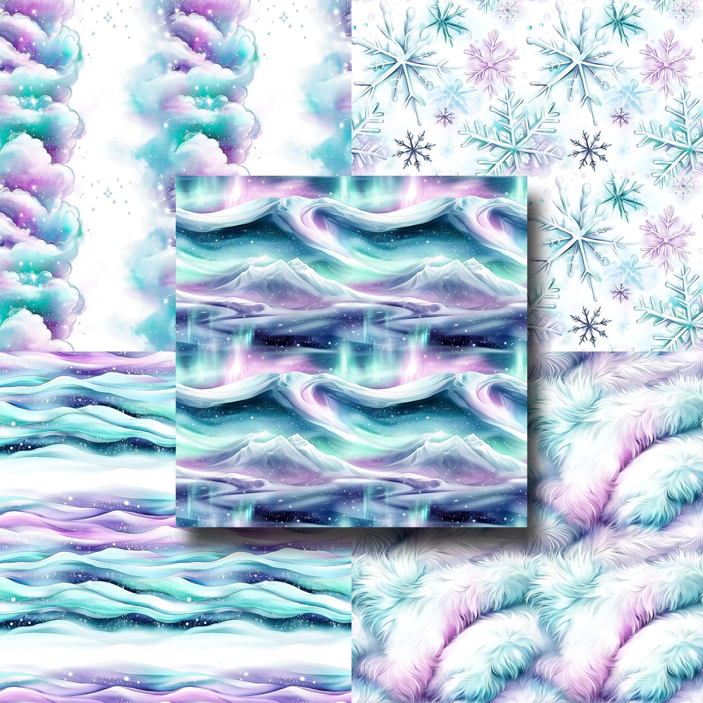 Polar Lights - 12X12 Scrapbook Paper Pack - 25-8095