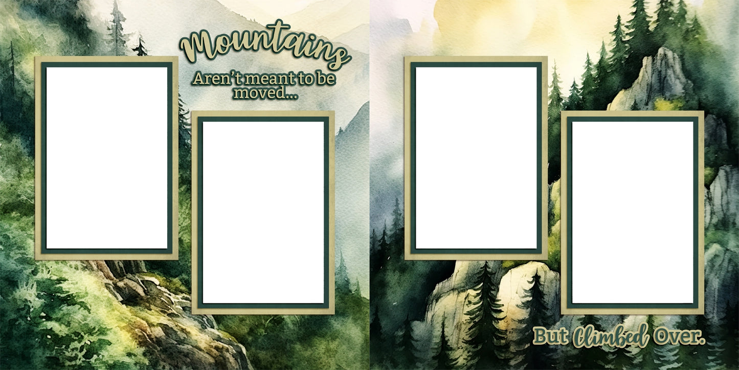Climb Mountains - EZ Digital Scrapbook Pages - INSTANT DOWNLOAD