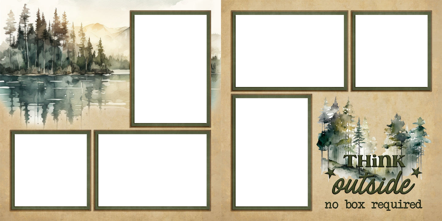 Think Outside - EZ Digital Scrapbook Pages - INSTANT DOWNLOAD
