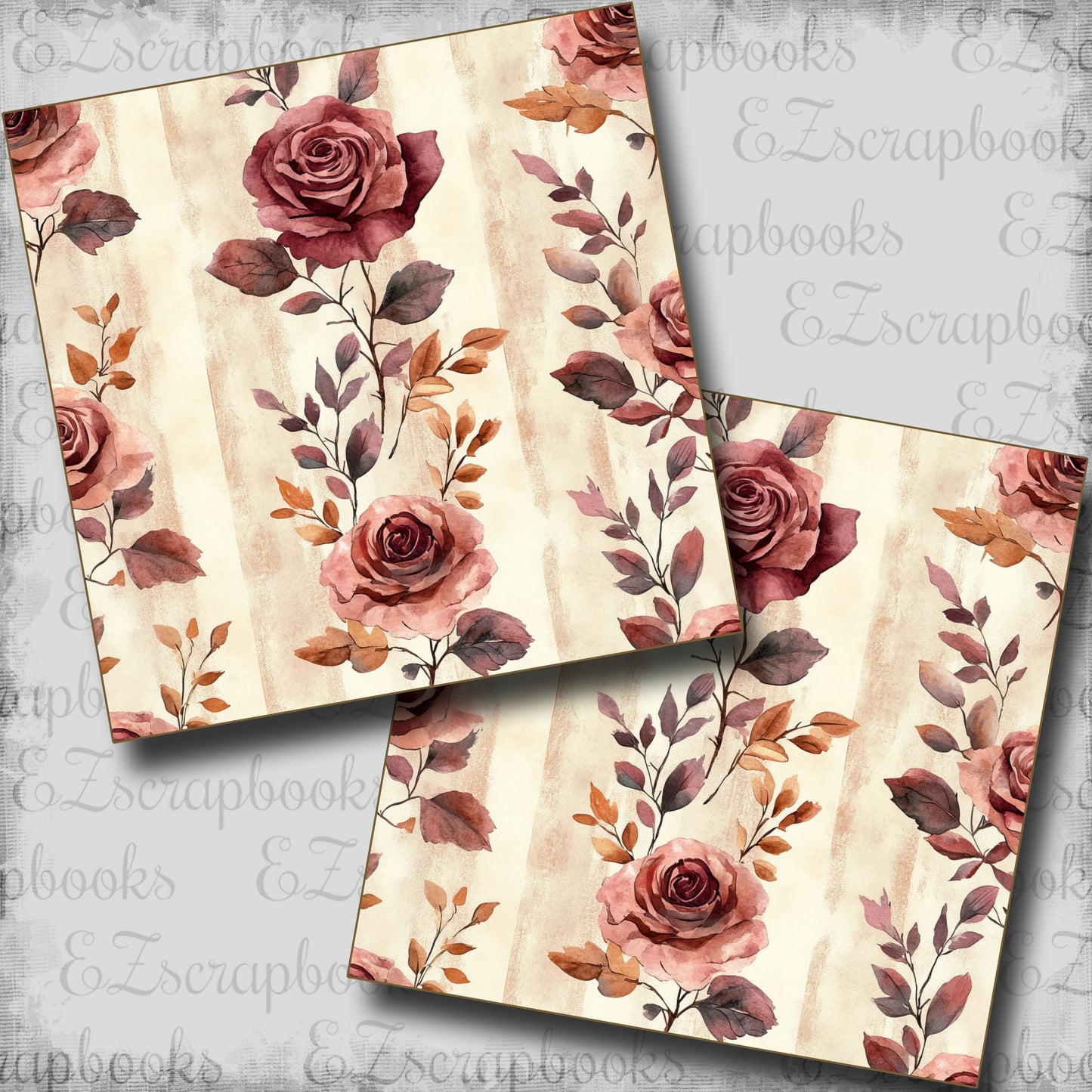 Time Treasure Roses - Scrapbook Papers - 25-538