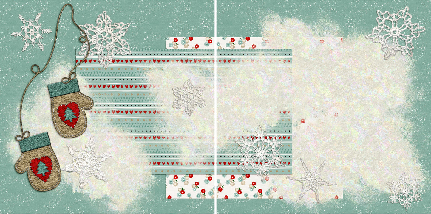 Winter NPM - 4485 - EZscrapbooks Scrapbook Layouts Winter