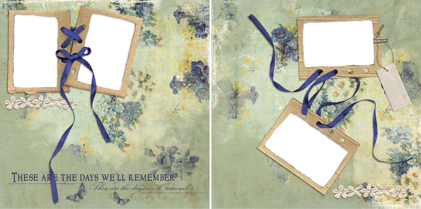 These Are The Days - Digital Scrapbook Pages - INSTANT DOWNLOAD - EZscrapbooks Scrapbook Layouts Family, Other