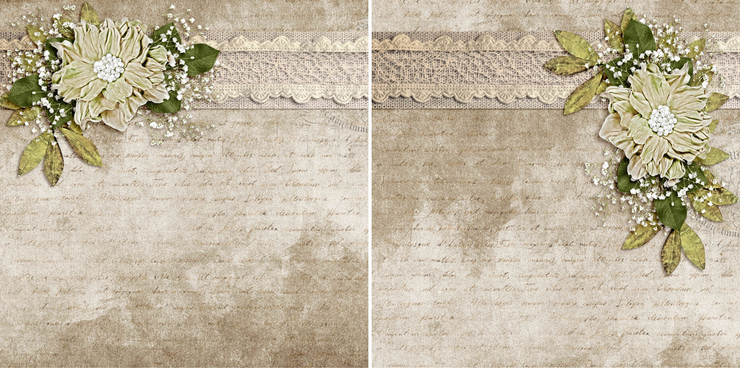 Love Letters :2 NPM - 3723 - EZscrapbooks Scrapbook Layouts Girls, Heritage, Other, Wedding