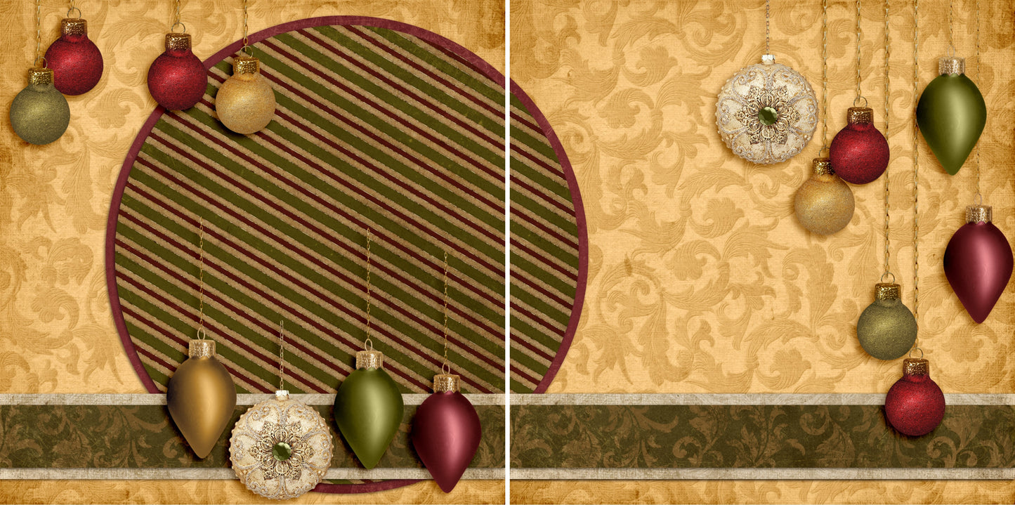 Christmas Bulbs NPM - 3519 - EZscrapbooks Scrapbook Layouts Christmas