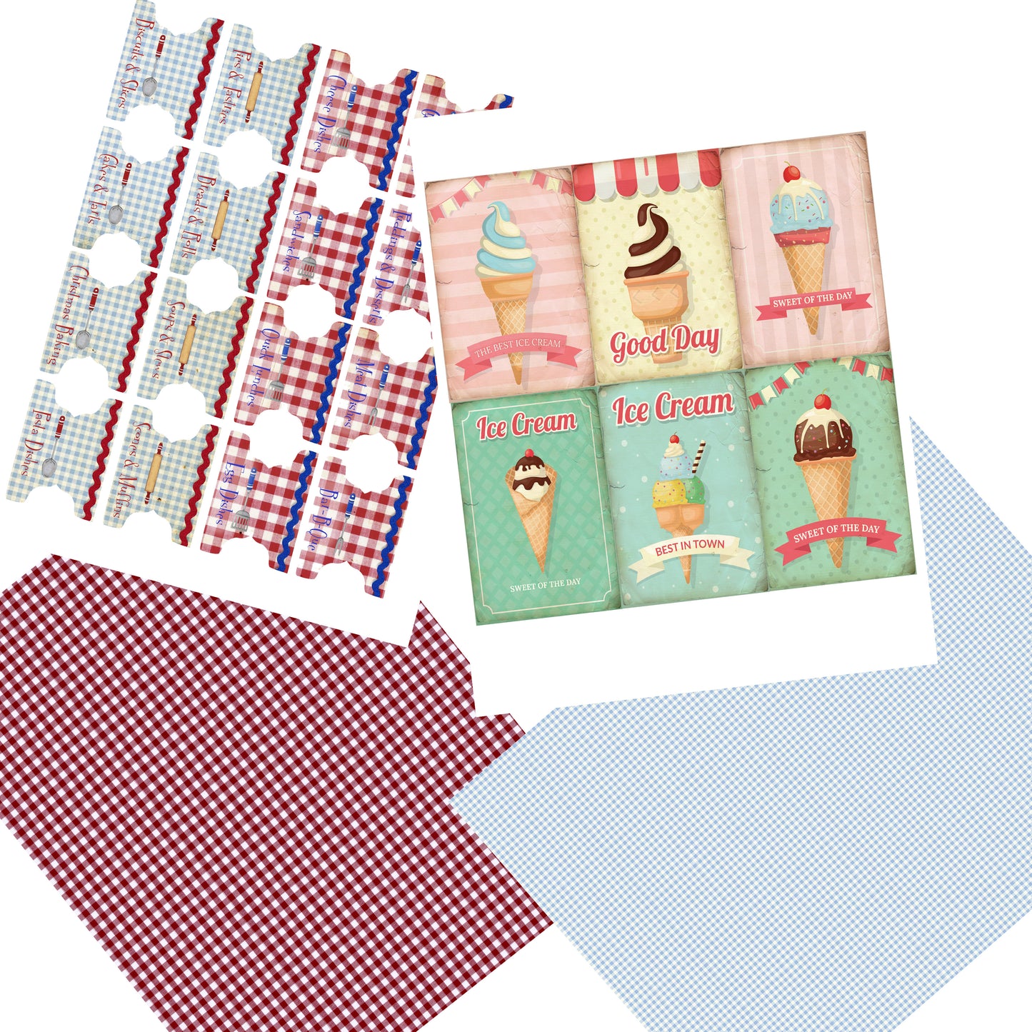 Vintage Recipes Journal DIY - 7085 - EZscrapbooks Scrapbook Layouts Journals