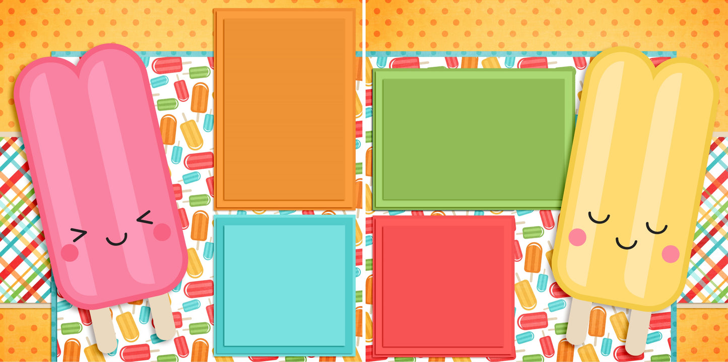 Popsicles - 3220 - EZscrapbooks Scrapbook Layouts Summer