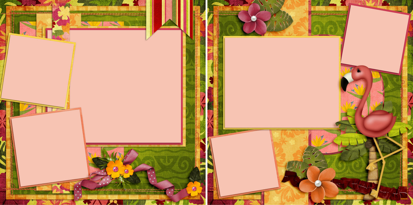 Tropical - 3200 - EZscrapbooks Scrapbook Layouts Beach - Tropical