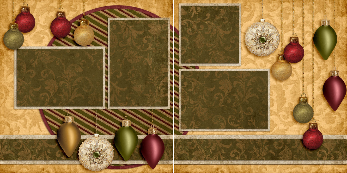 Christmas Bulbs - 3518 - EZscrapbooks Scrapbook Layouts Christmas
