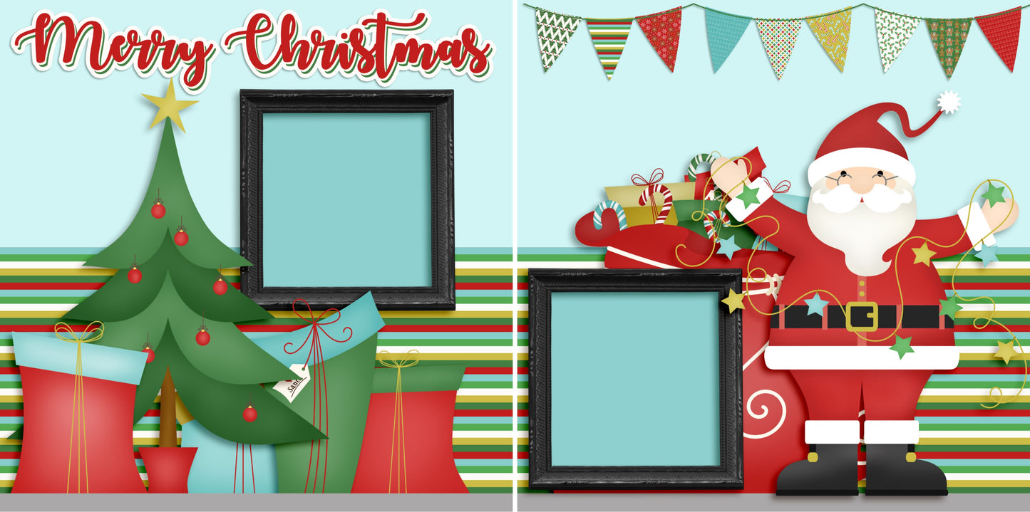 Merry Christmas - 4456 - EZscrapbooks Scrapbook Layouts Christmas