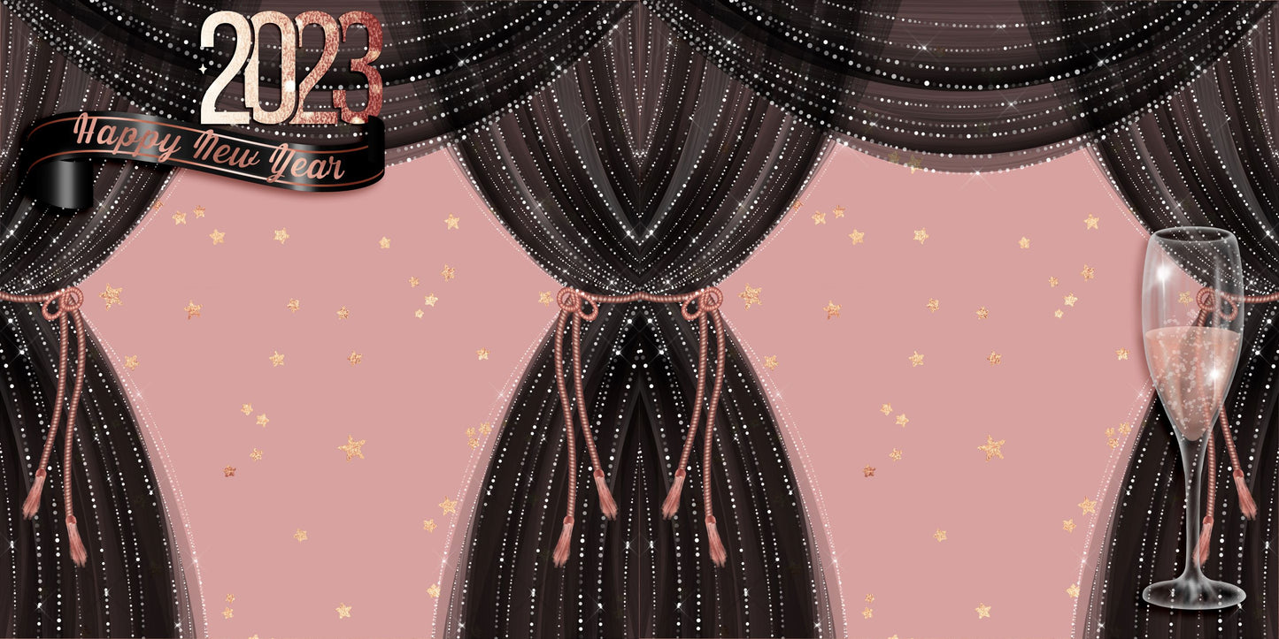 Happy New Year Curtains 2023 NPM - 6439