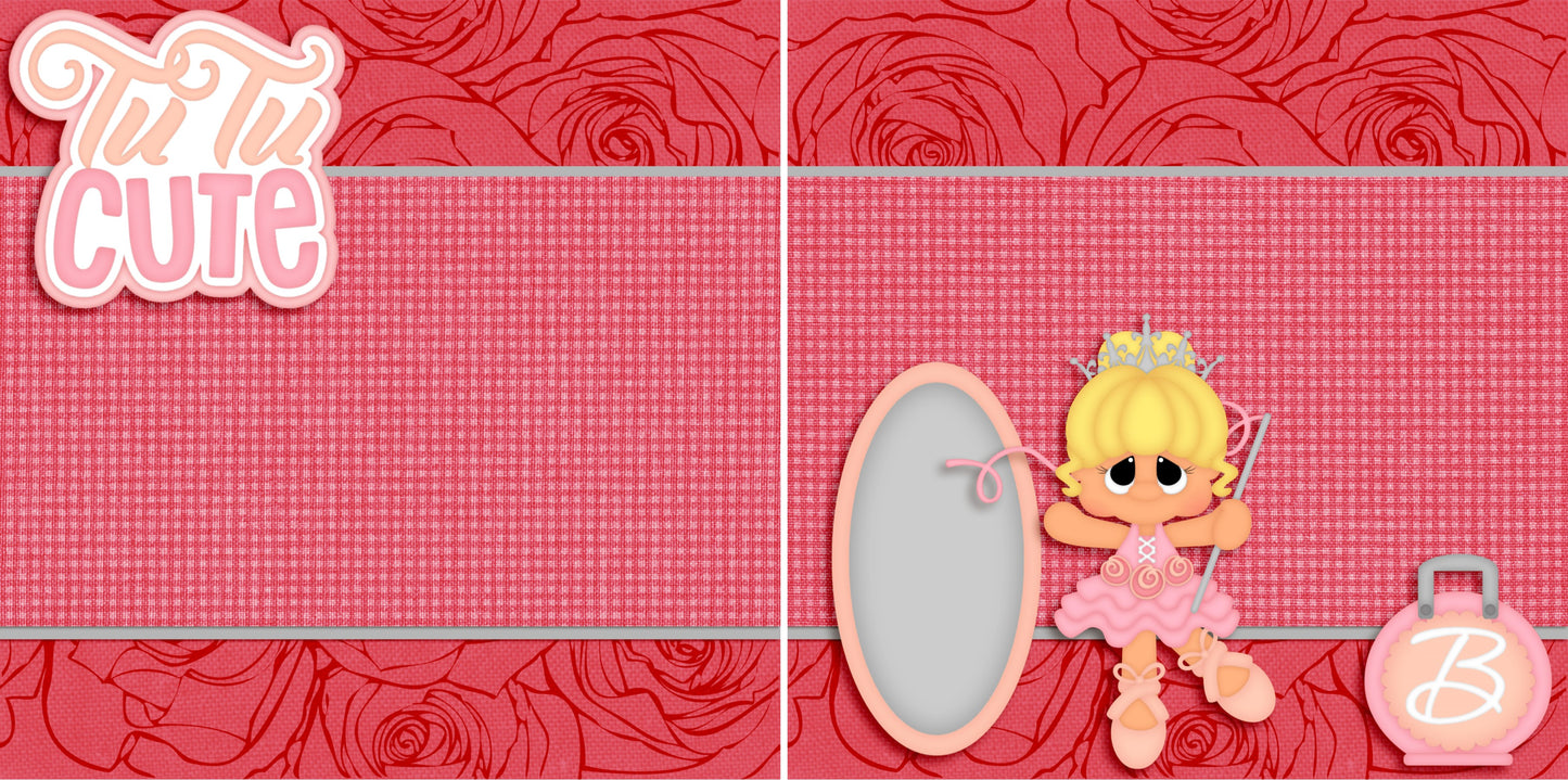 Tutu Cute Girl NPM - 3509 - EZscrapbooks Scrapbook Layouts Dance - Music - Cheer