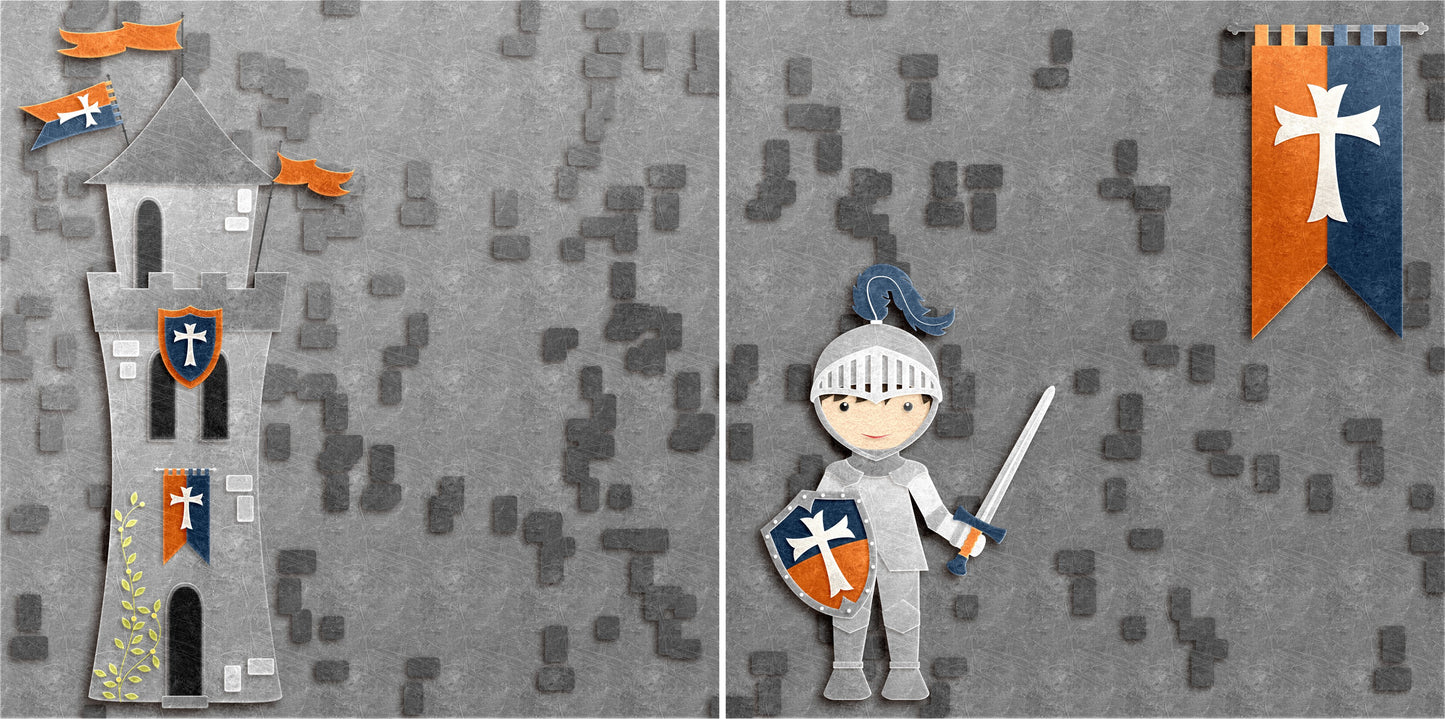 A Knight's Tale NPM - 4481 - EZscrapbooks Scrapbook Layouts Boys