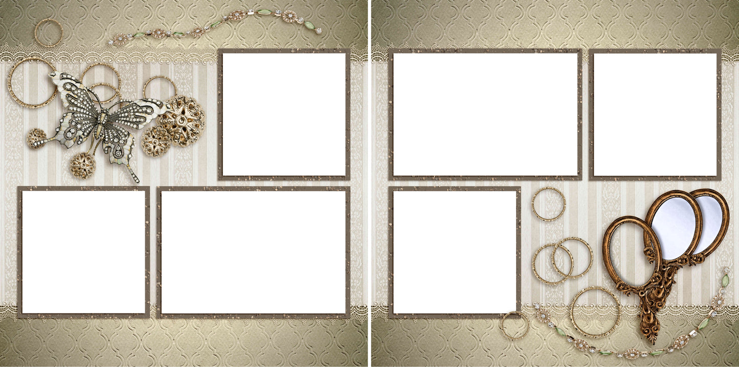 Love Letters 4 - Digital Scrapbook Pages - INSTANT DOWNLOAD - EZscrapbooks Scrapbook Layouts Heritage
