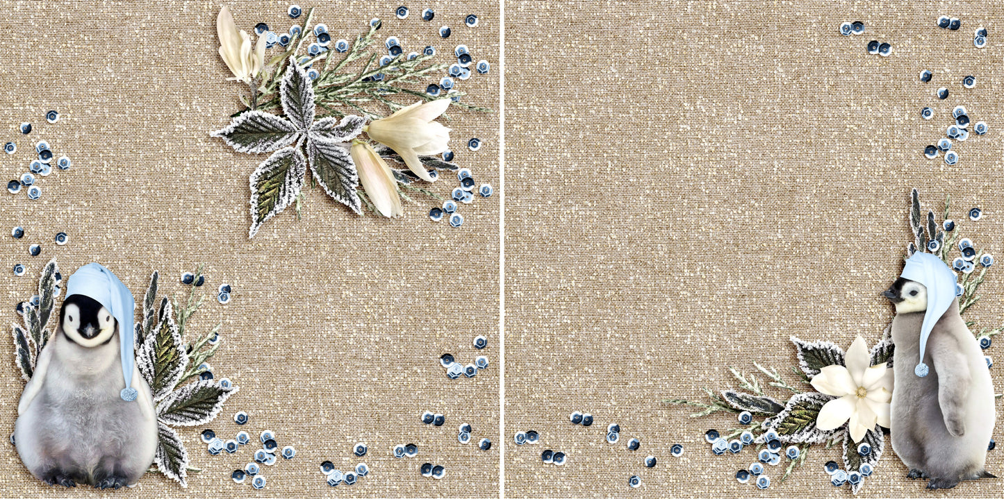 Enjoying the Cold NPM - 3643 - EZscrapbooks Scrapbook Layouts Winter