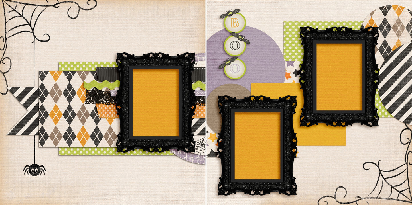 BOO - 4972 - EZscrapbooks Scrapbook Layouts Halloween