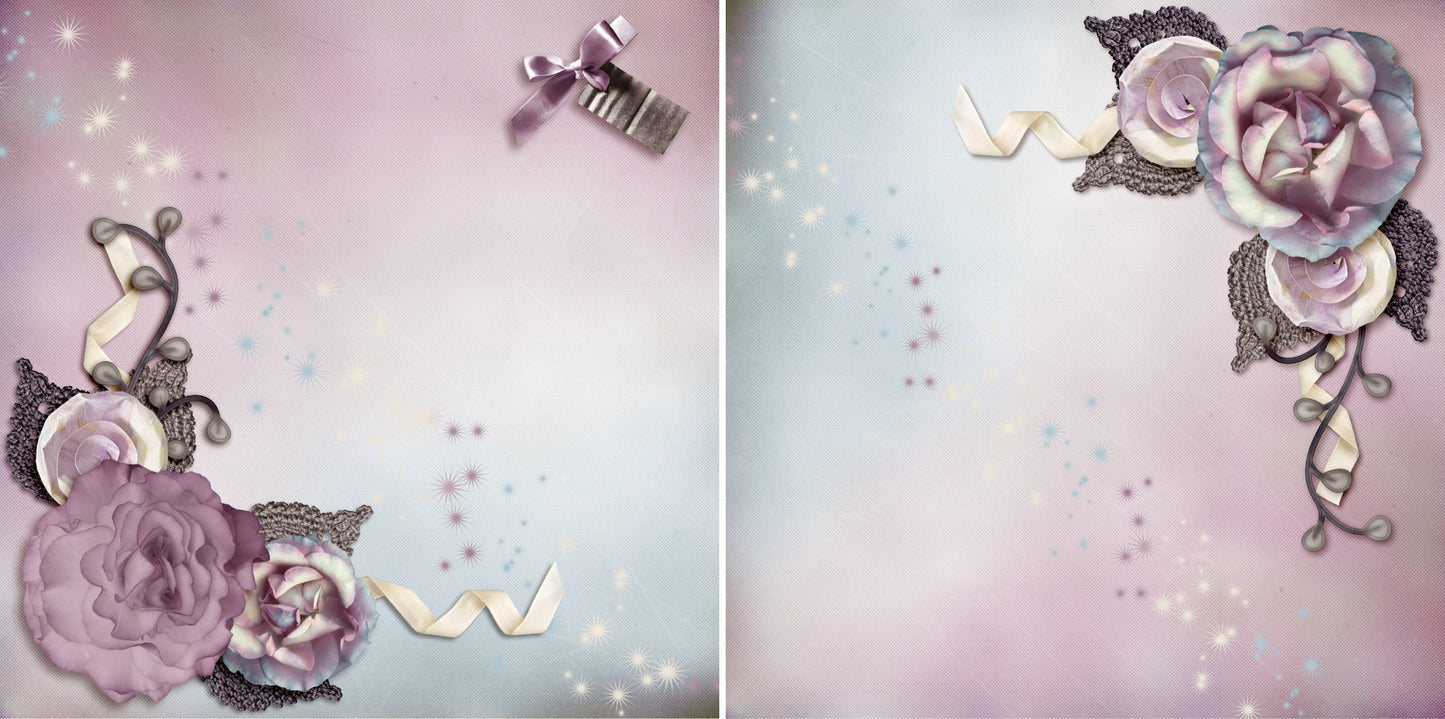 Sweet Violet NPM - 3879 - EZscrapbooks Scrapbook Layouts Girls, Other, Spring - Easter