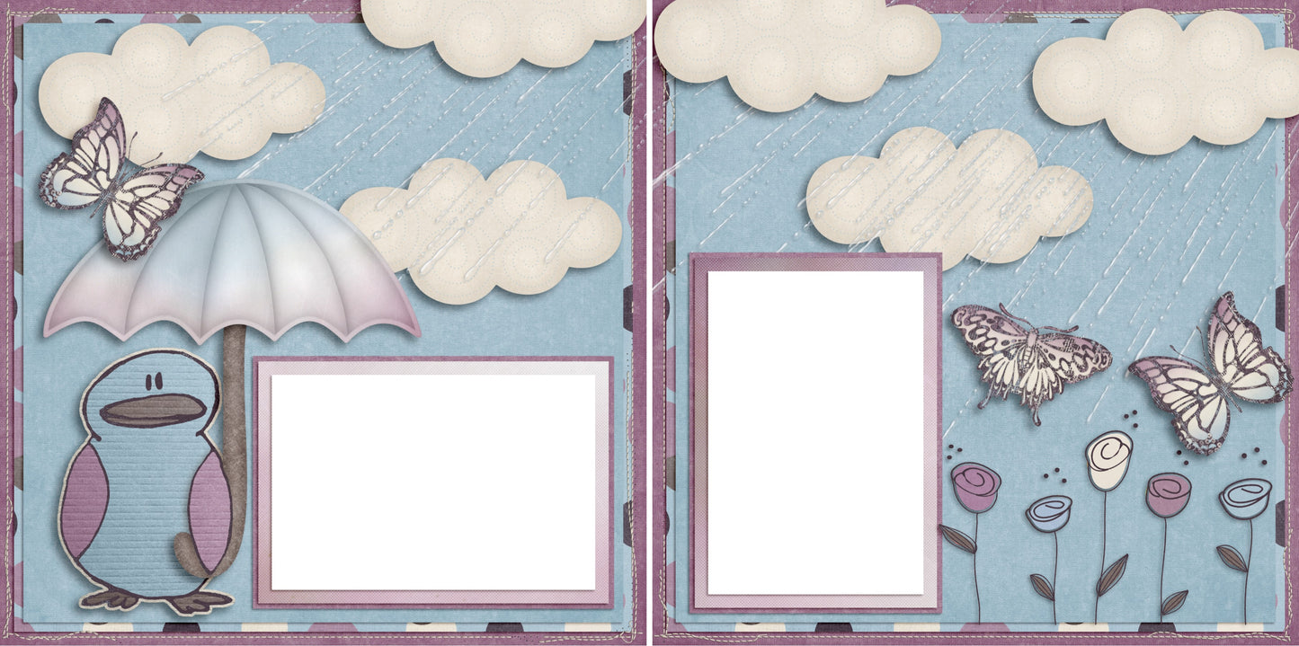 Rainbird - Digital Scrapbook Pages - INSTANT DOWNLOAD - EZscrapbooks Scrapbook Layouts Spring - Easter