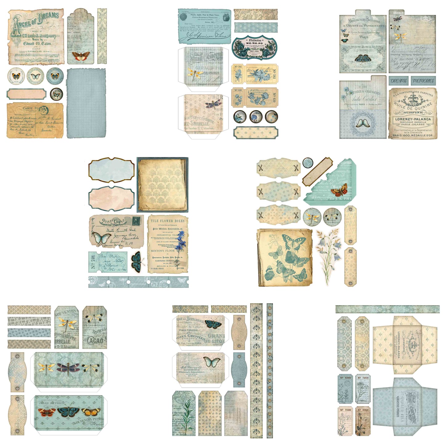 Teal Memories Embellishment Pack - 7604