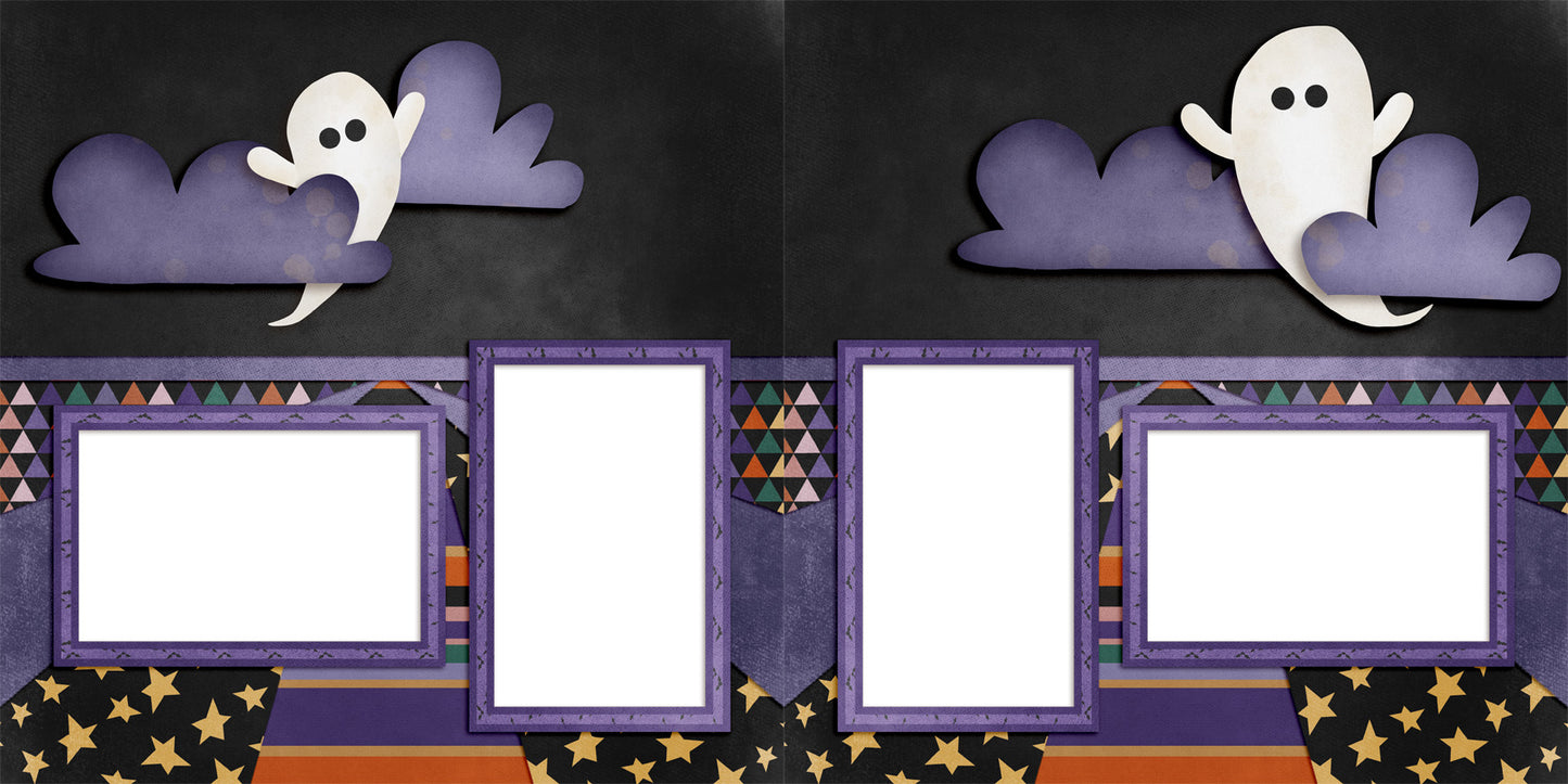 Ghoulish Ghosts - EZ Digital Scrapbook Pages - INSTANT DOWNLOAD