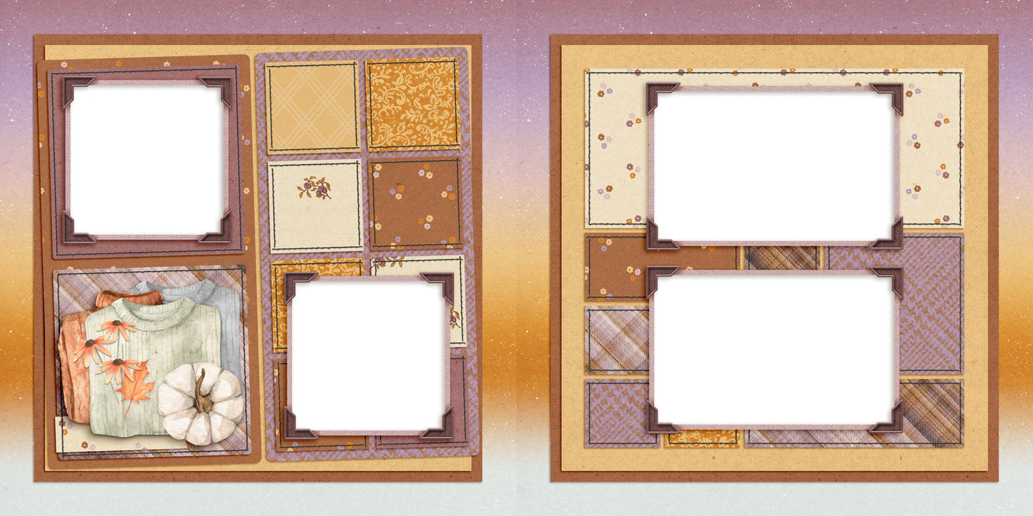 Beautiful Moments of Fall EZ Quick Pages - Digital Bundle - 10 Digital Scrapbook Pages - INSTANT DOWNLOAD