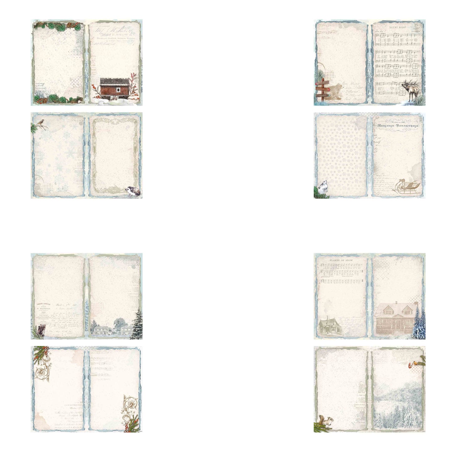 Winter Cottage Mini Journal Pages - 7608