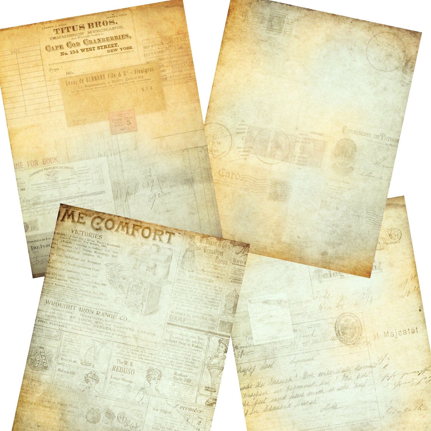 Shabby Ephemera Journal Paper Pack - 7047 - EZscrapbooks Scrapbook Layouts Journals
