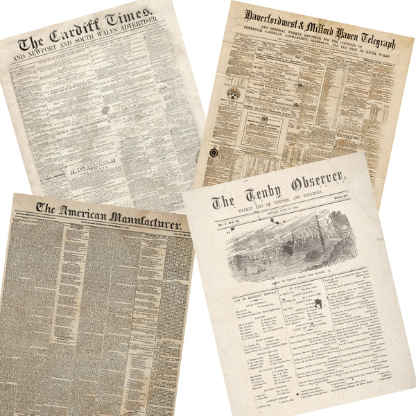 Grunge Newspaper Journal Paper Pack - 7037 – EZscrapbooks