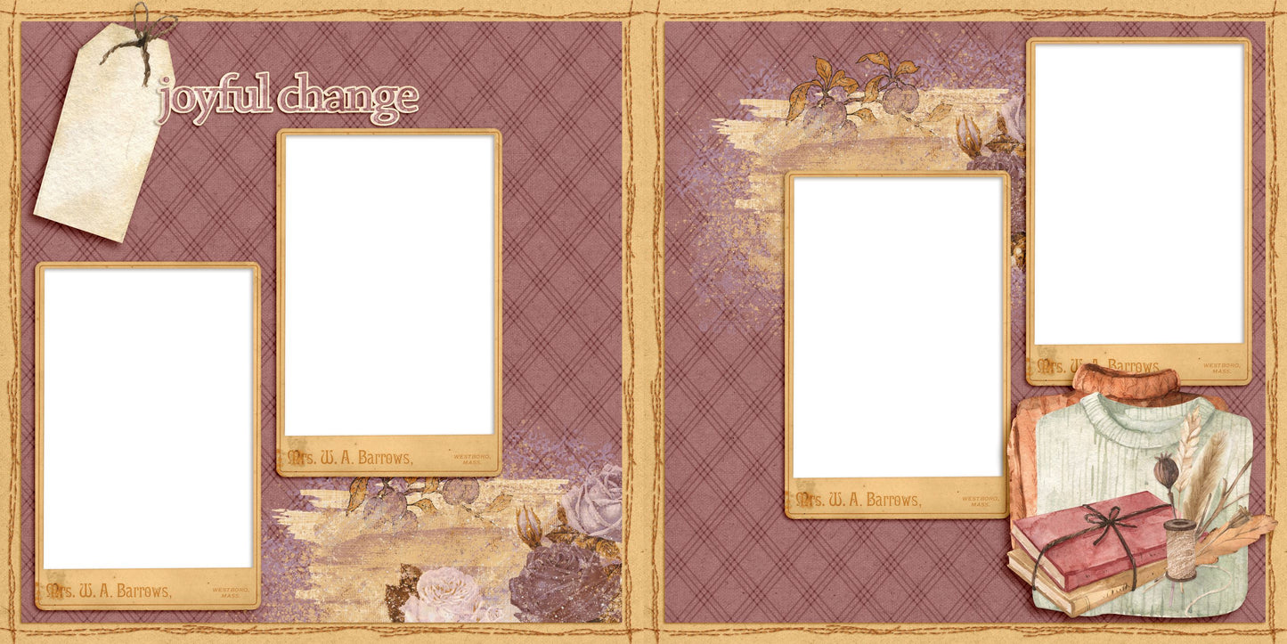 Joyful Change - EZ Digital Scrapbook Pages - INSTANT DOWNLOAD