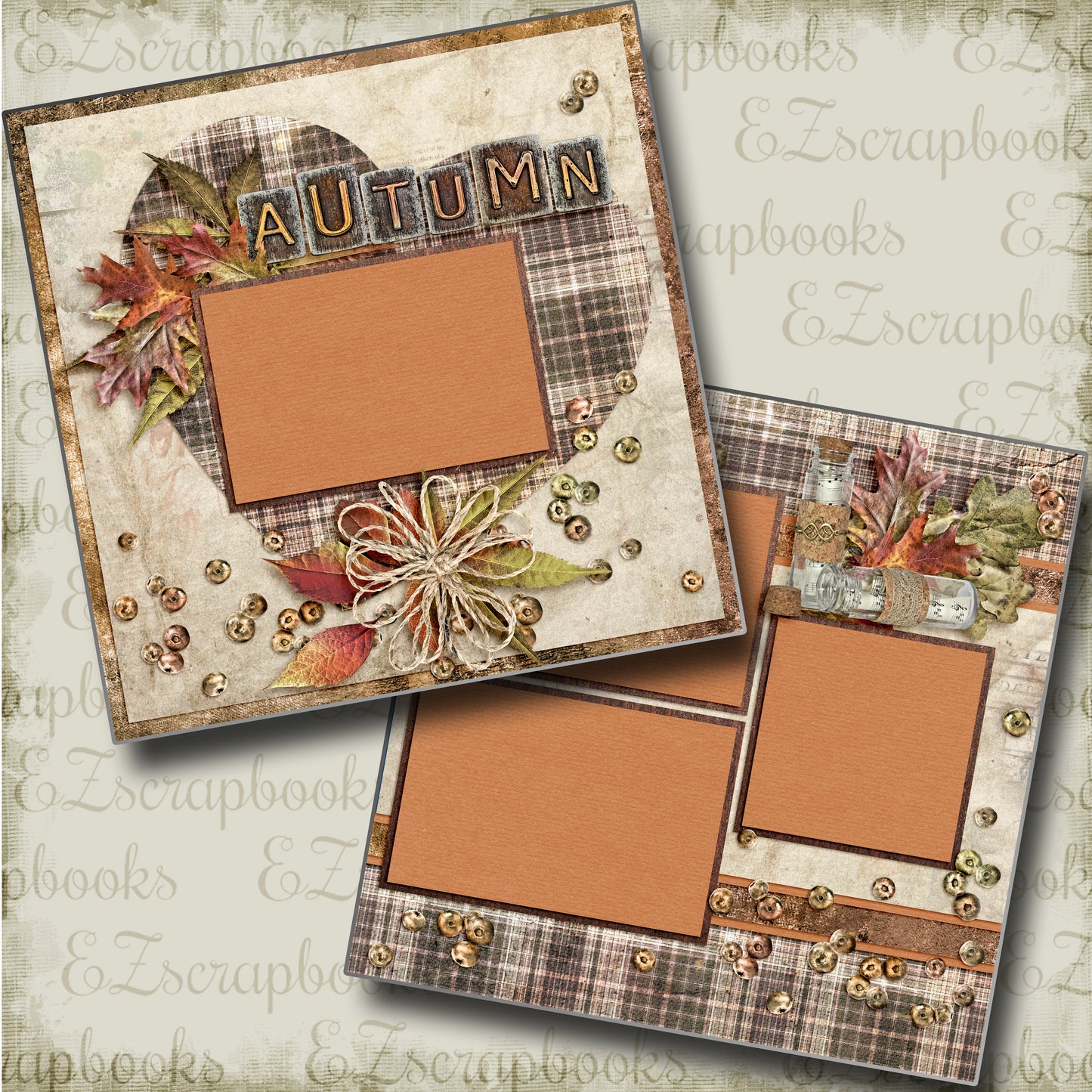 Autumn - 3602 - EZscrapbooks Scrapbook Layouts Fall - Autumn