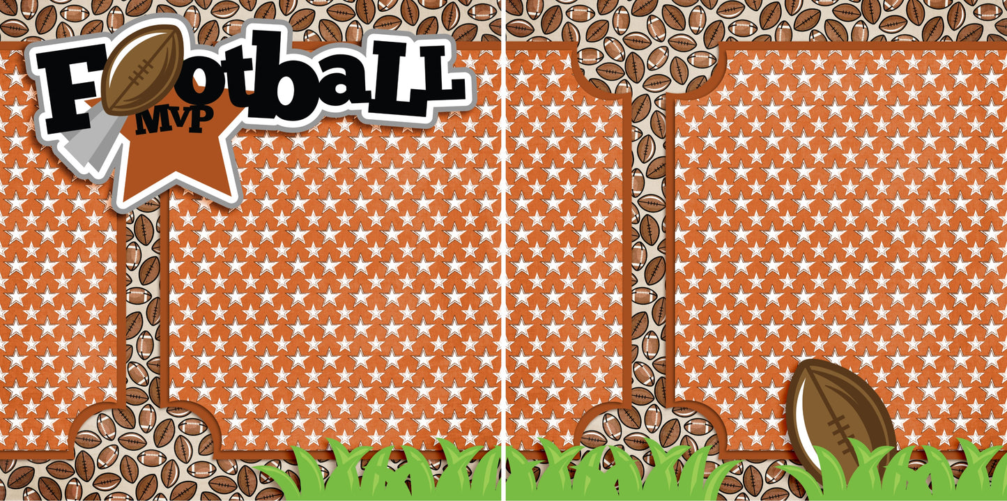 Football MVP Orange NPM - 3255 - EZscrapbooks Scrapbook Layouts football, Sports