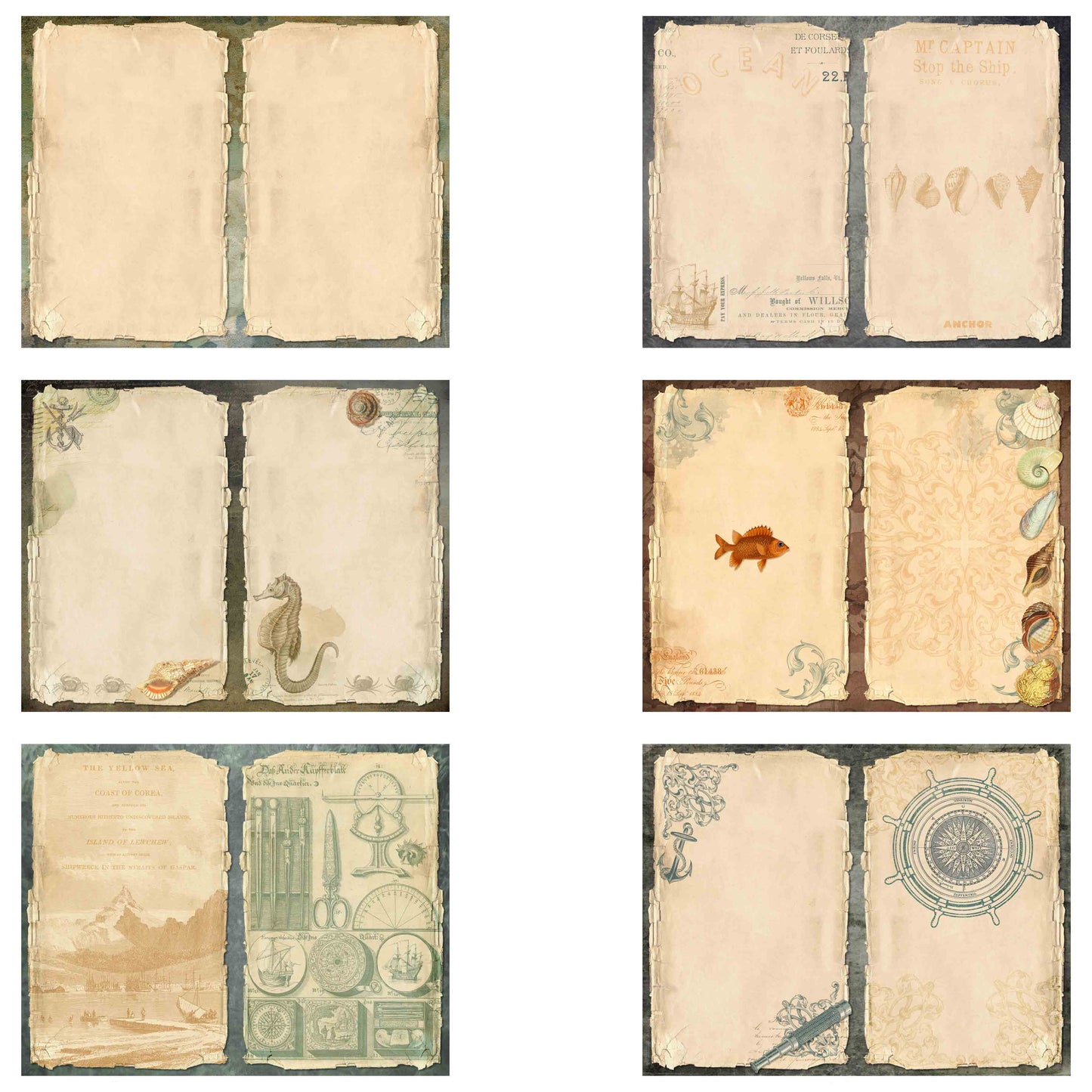 Nautical Impressions Journal Pages - 7552