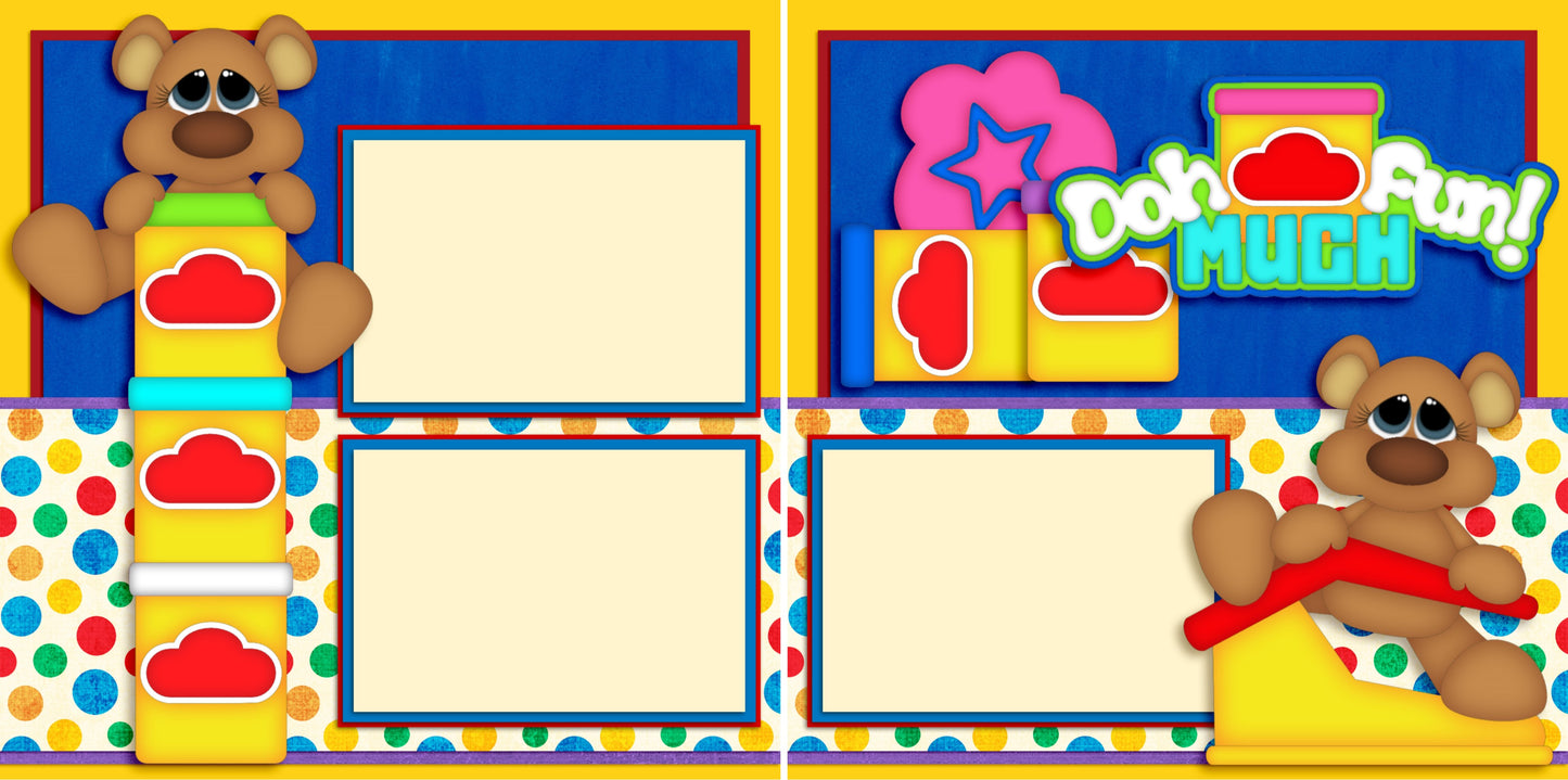Doh Much Fun - 2739 - EZscrapbooks Scrapbook Layouts Baby - Toddler, Kids