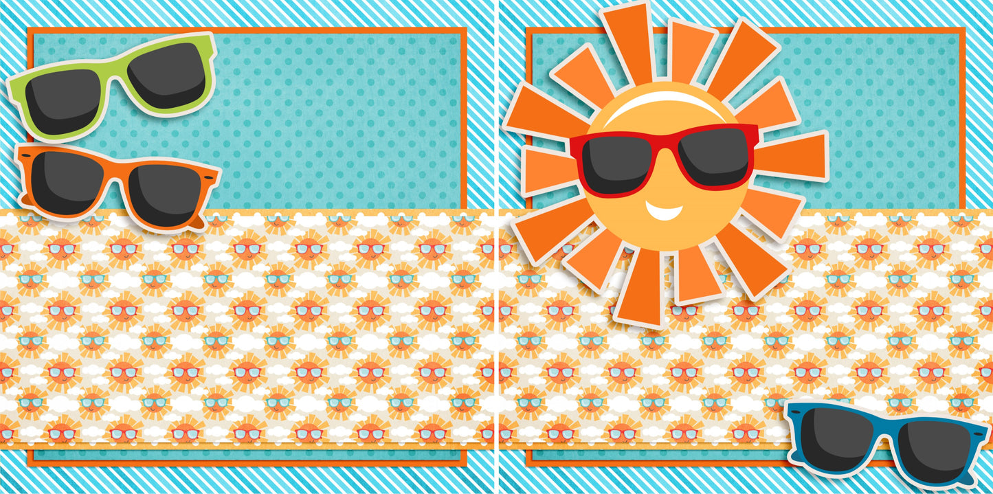 Sunglasses NPM - 3223 - EZscrapbooks Scrapbook Layouts Summer, Swimming - Pool
