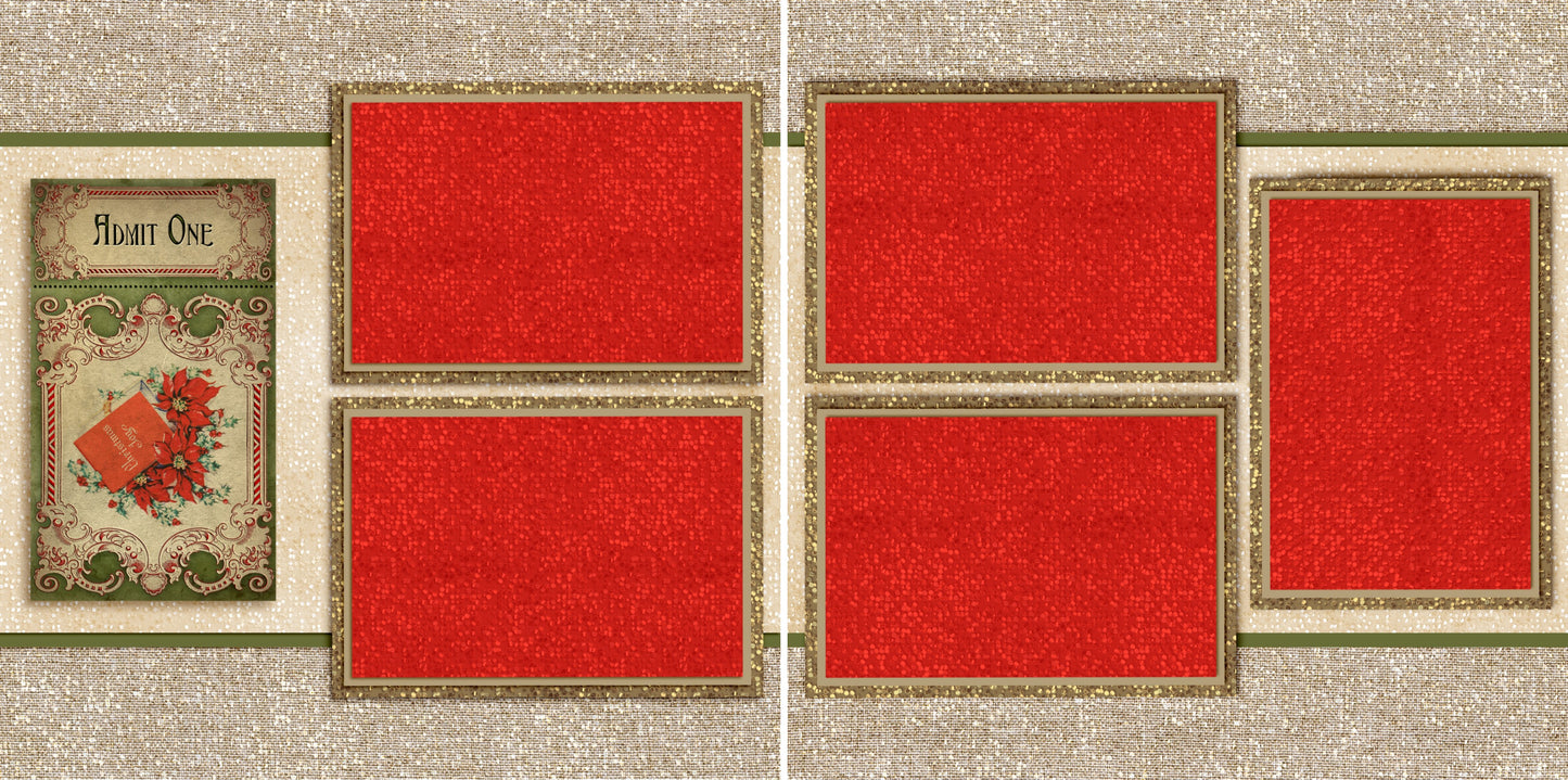 Christmas Ticket - 3622 - EZscrapbooks Scrapbook Layouts Christmas