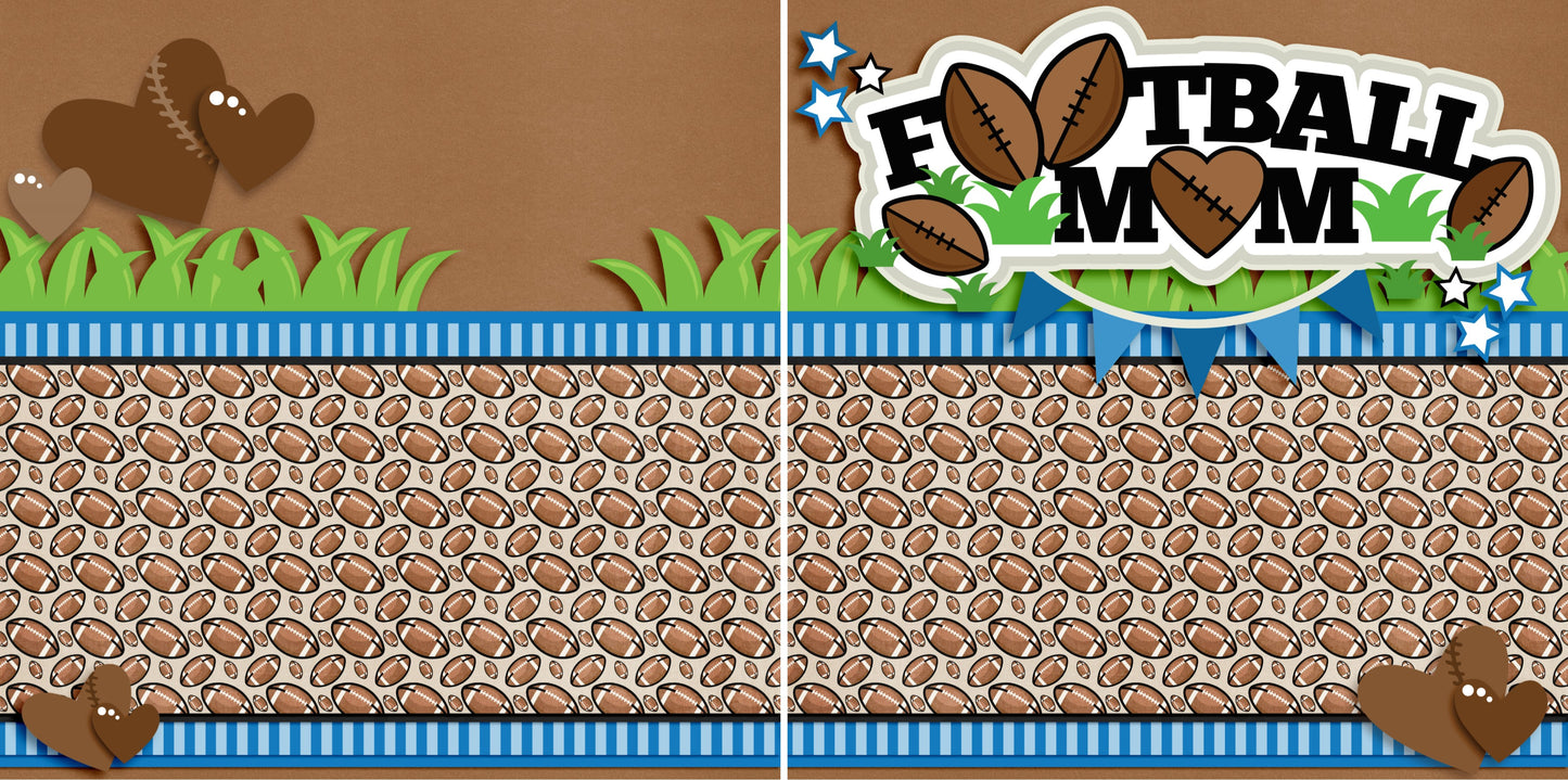 Football Mom Blue NPM - 3263 - EZscrapbooks Scrapbook Layouts football, Sports