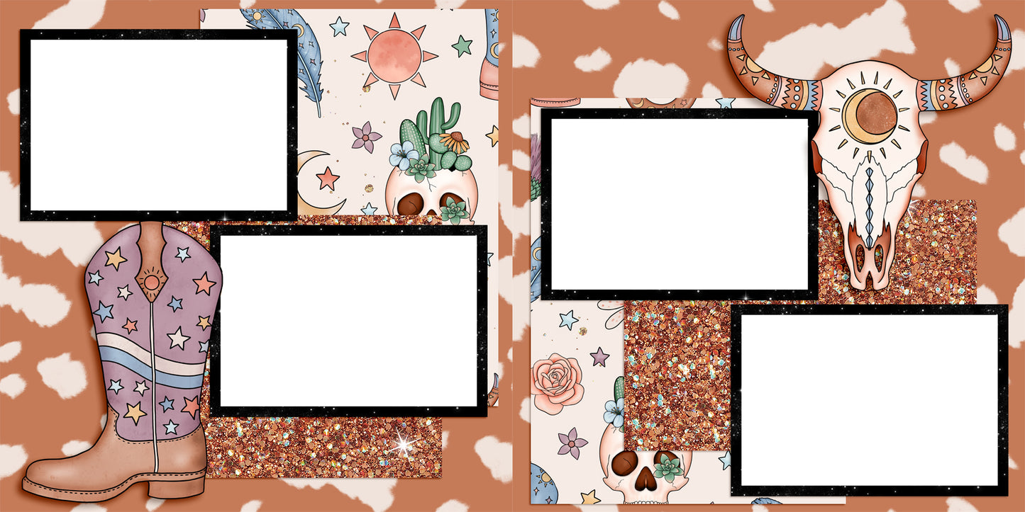 Southwest Girl - Digital Scrapbook Pages - INSTANT DOWNLOAD