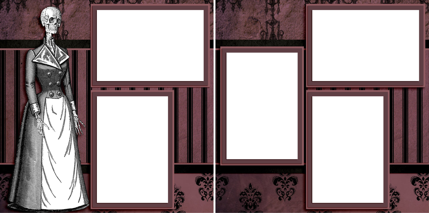 Lady of the House - Digital Scrapbook Pages - INSTANT DOWNLOAD - EZscrapbooks Scrapbook Layouts Halloween