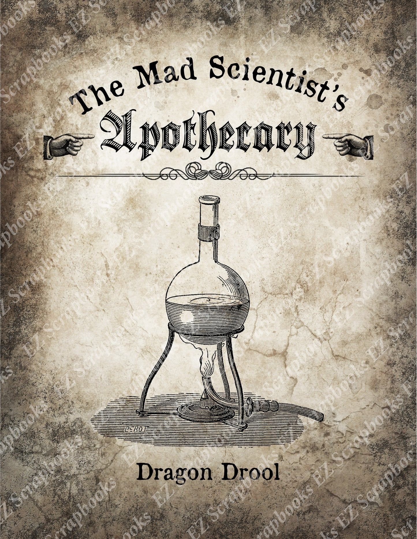 Mad Scientist Apothecary Poster 3 - 9068 - EZscrapbooks Scrapbook Layouts Halloween