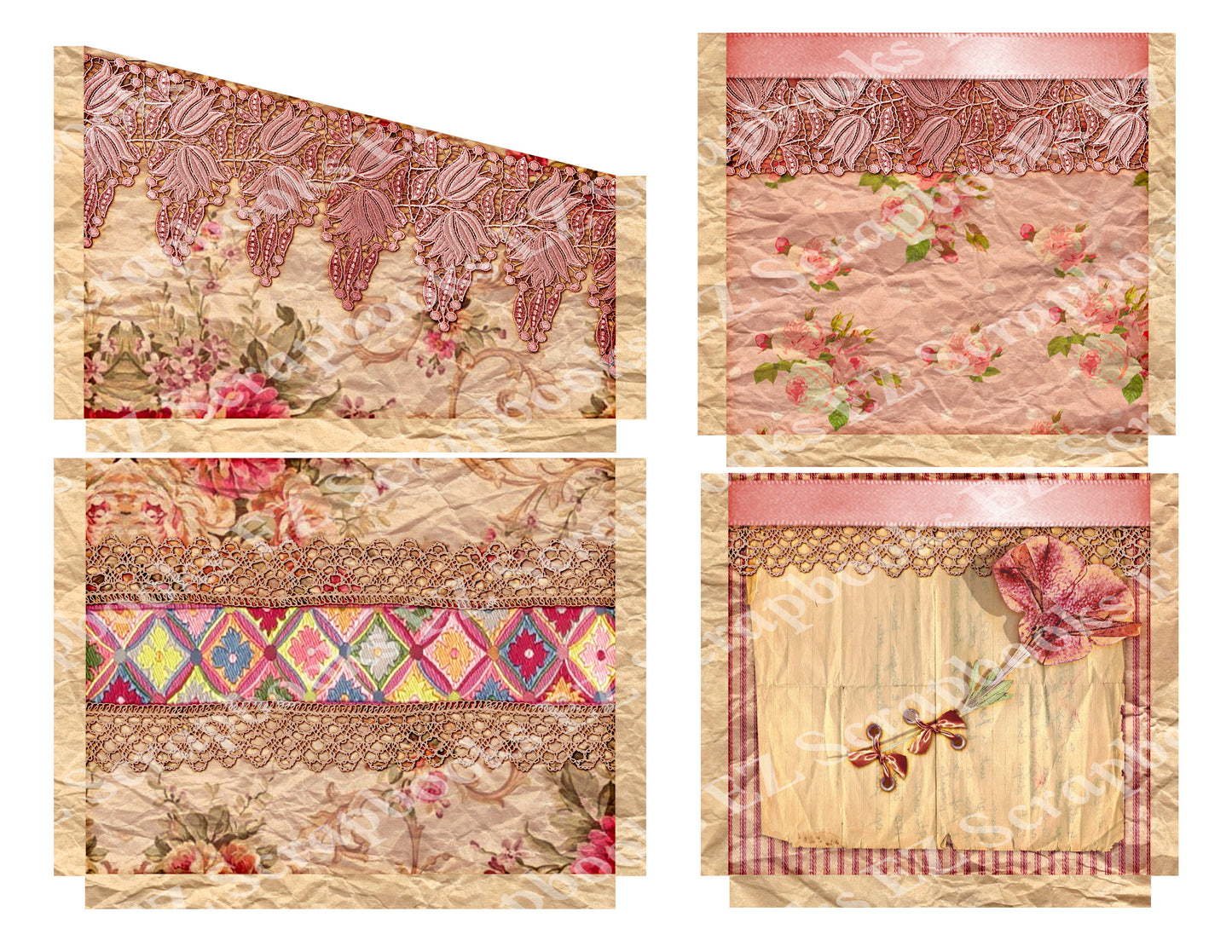 Pink Flowers Pockets 1 - 9457