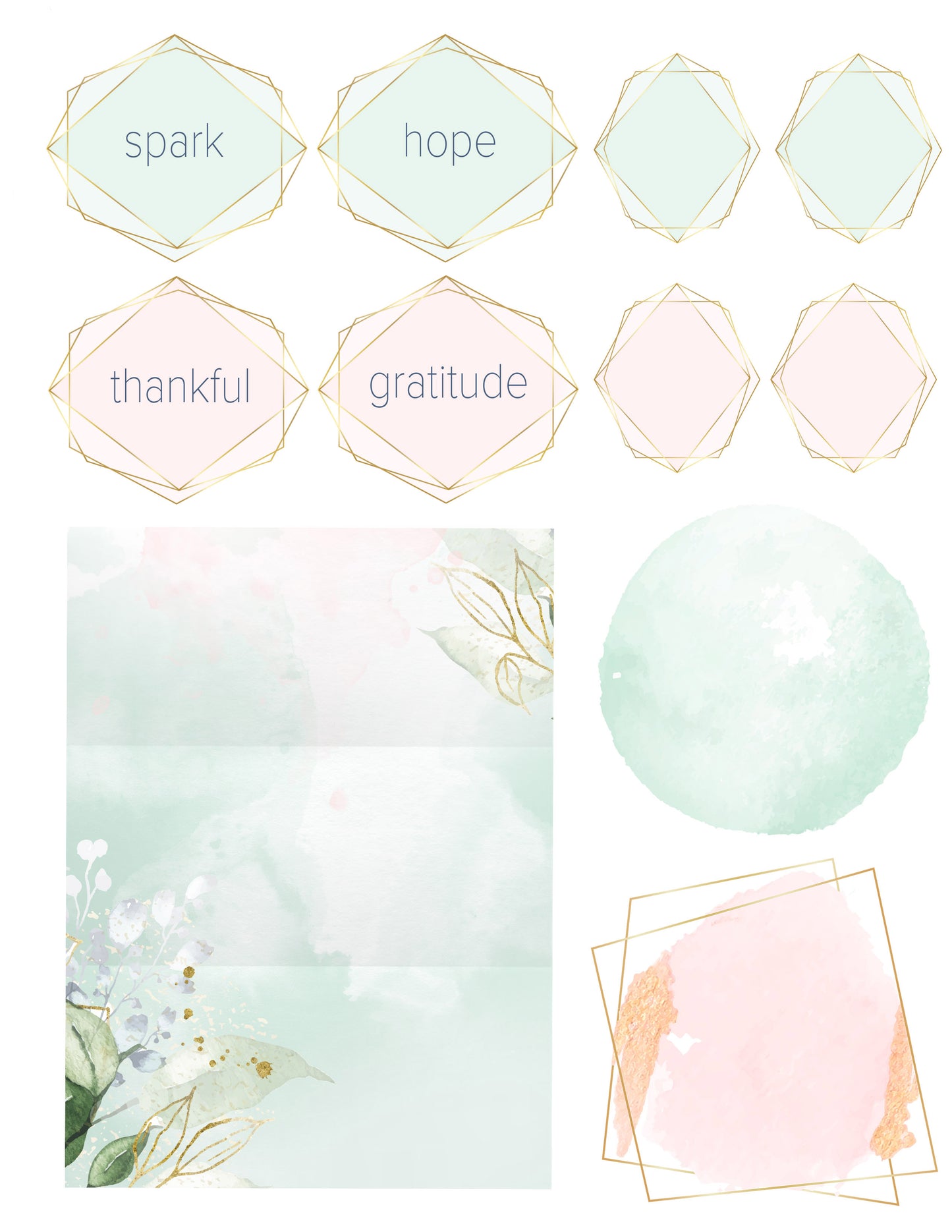 Greenery Gratitude Embellishments 4 - 9529 - EZscrapbooks Scrapbook Layouts