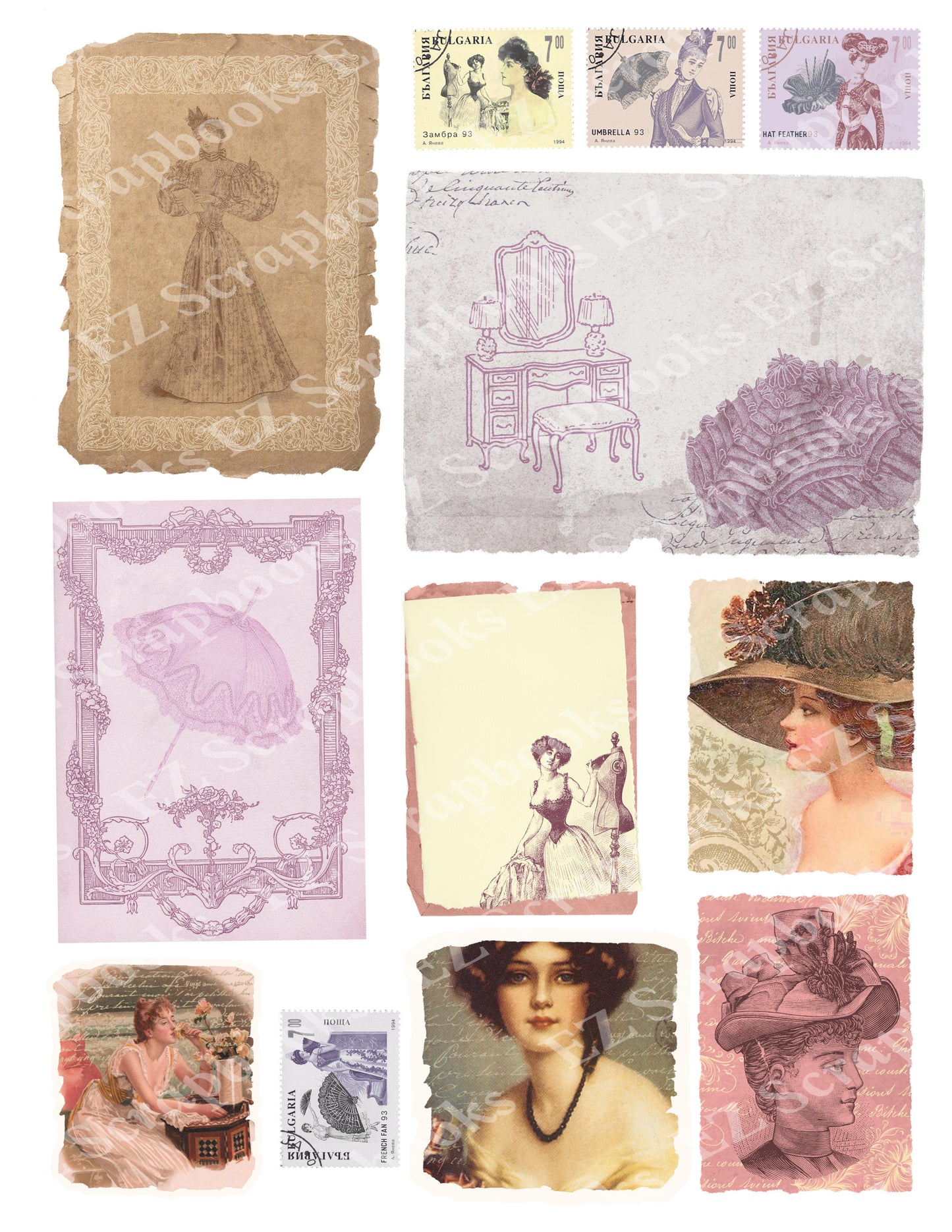 Fabulous Fashion Embellishments 3 - 9556 - EZscrapbooks Scrapbook Layouts