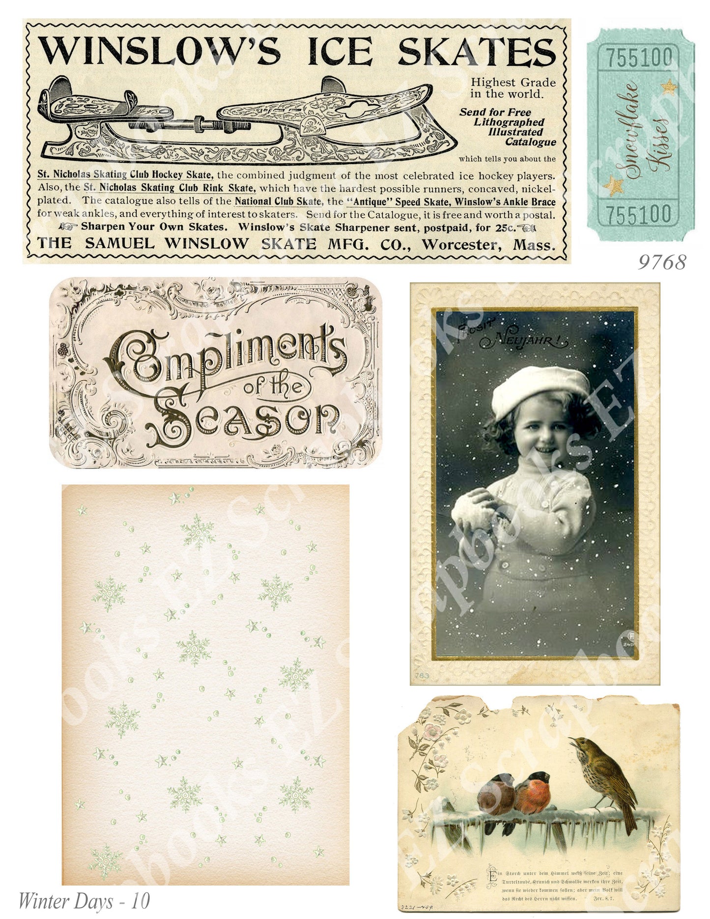 Winter Days - Embellishments - 10 - 9768