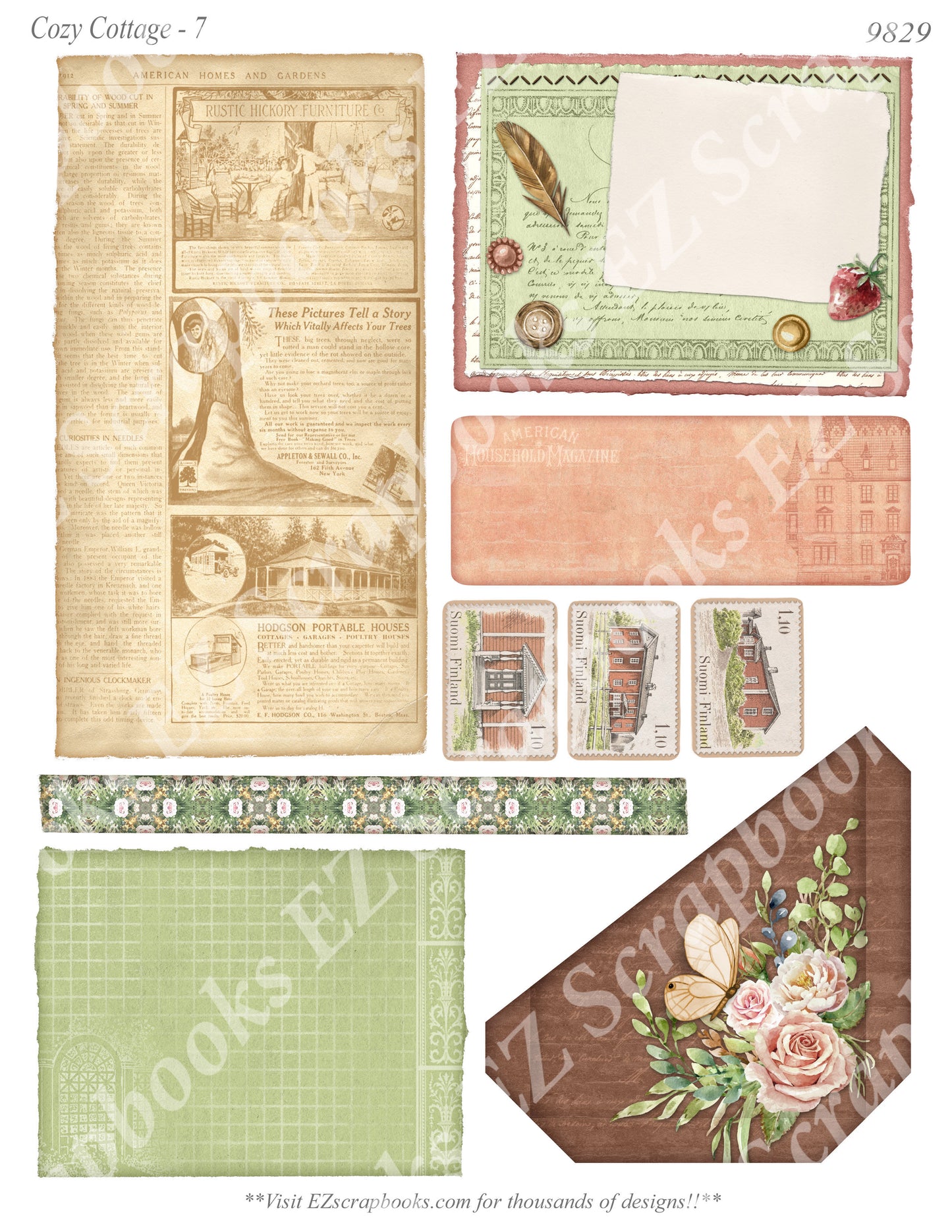Cozy Cottage - Embellishments - 7 - 9829
