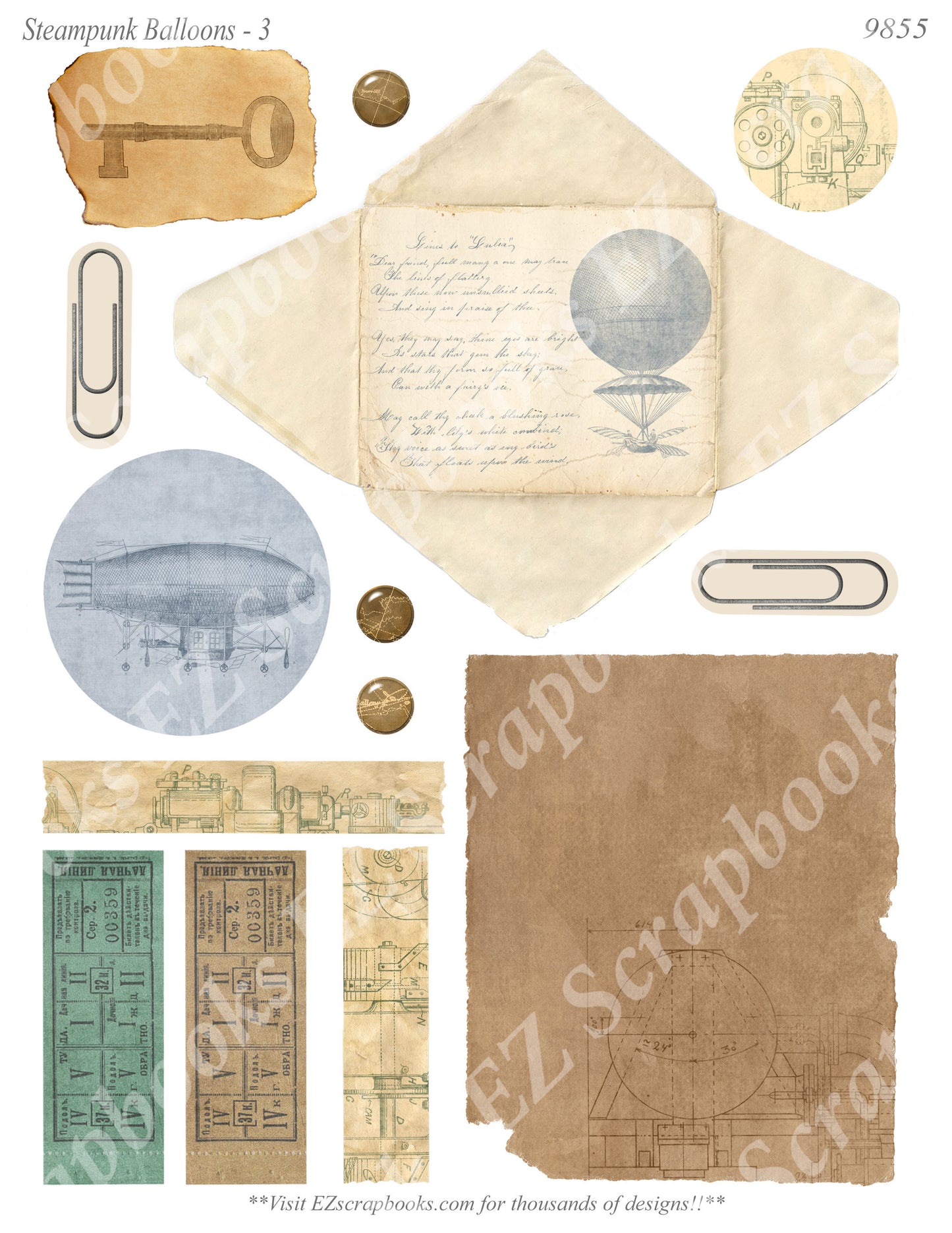 Steampunk Balloons 3 - 9855