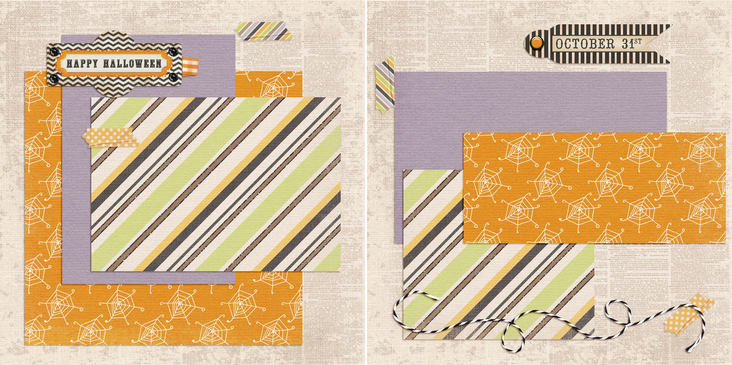 Happy Halloween NPM - 4977 - EZscrapbooks Scrapbook Layouts Halloween