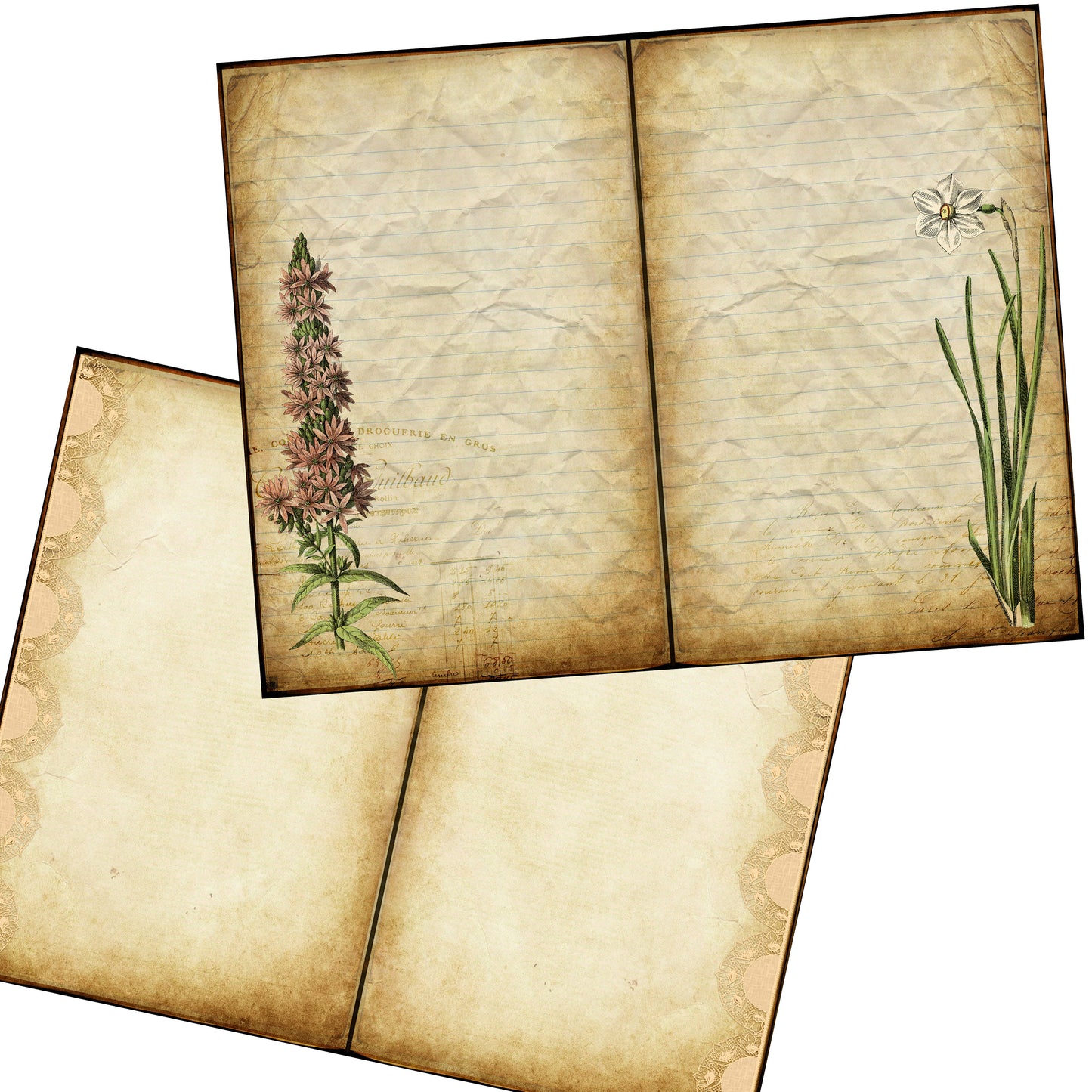 Mega Botanical Junk Journal DIY - 7089 - EZscrapbooks Scrapbook Layouts Journals