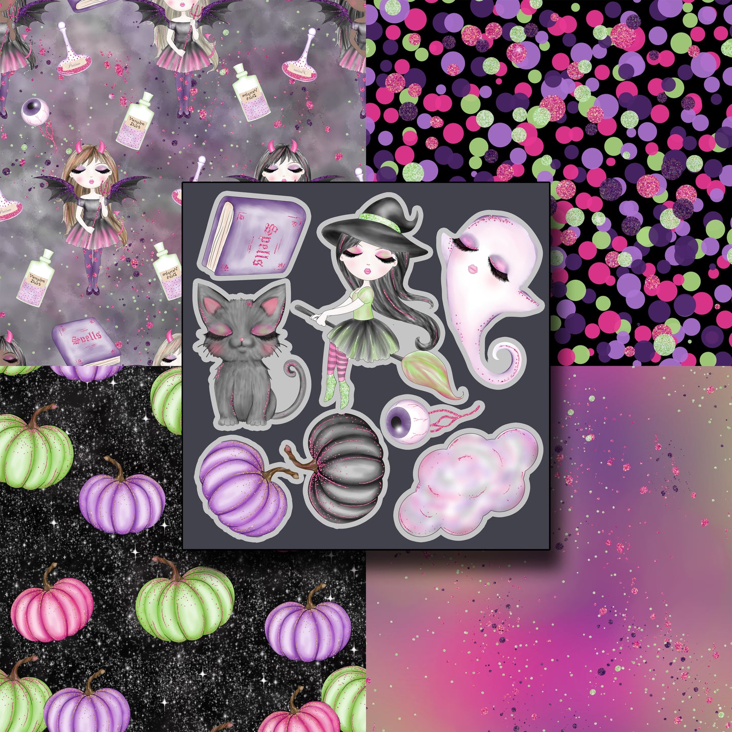 Halloween Dream Dolls Scrapbook Kit - 8132
