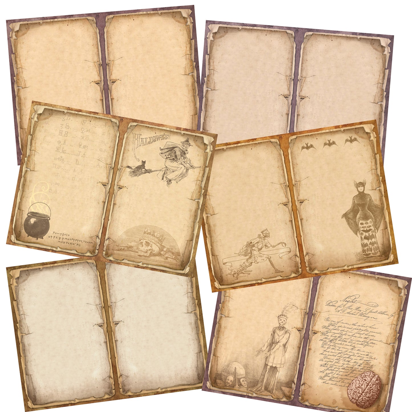 Halloween Night Journal Pages - 7533