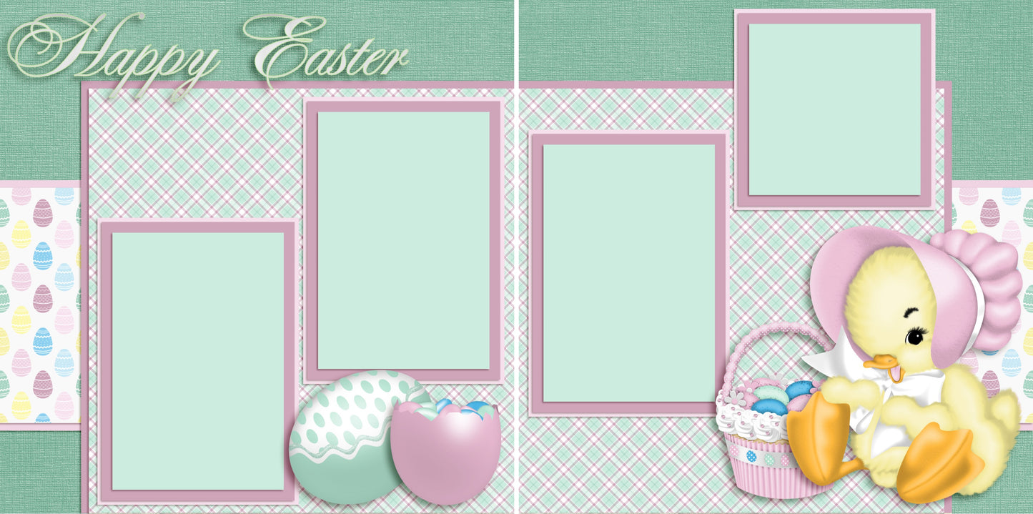 Sweet Easter - 3730 - EZscrapbooks Scrapbook Layouts Baby - Toddler, Spring - Easter