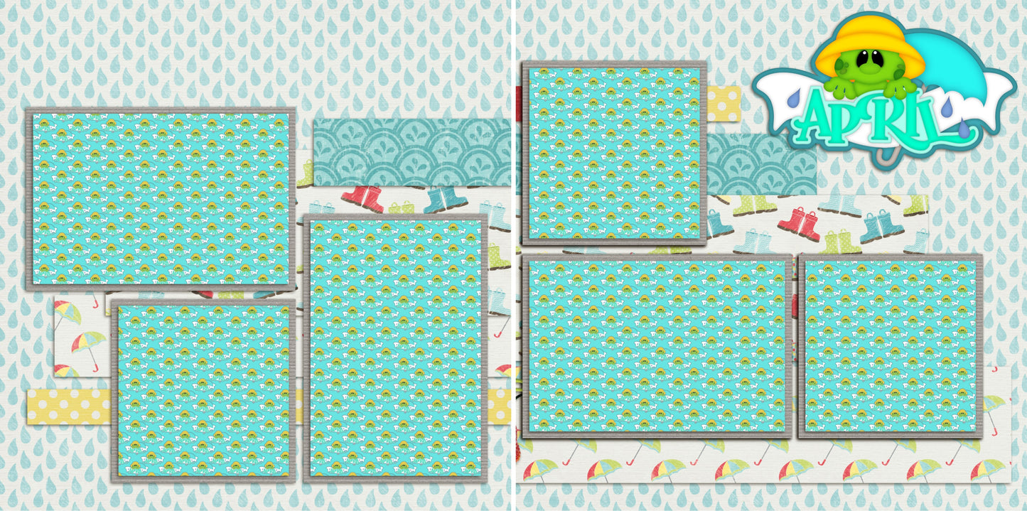 April TBD - 970 - EZscrapbooks Scrapbook Layouts Months of the Year, Spring - Easter